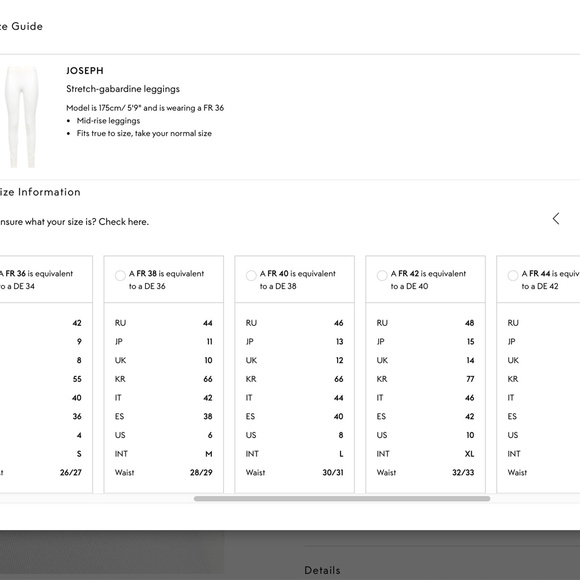 Joseph white stretch gabardine leggings mid-rise size US8 FR40 NWT - Picture 10 of 14